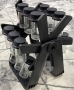 Stojak Z 18 Słoiczkami Obracające Się O 360 Stopni Przechowywanie Przypraw