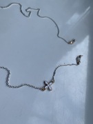 Łańcuszek do okularów biały plus złoto