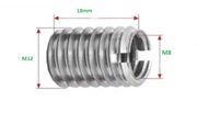 Tulejka gwintowana, redukcja M12 DO M8 X18MM-10SZT