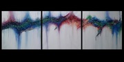 Obraz nowoczesny Abstrakcja TRYPTYK 3 części Malowany ręcznie 