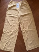 ZARA szerokie spodnie na gumce 38 40 M L żółte bananowe wiskoza