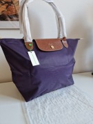 PURPLE  / fiolet  / bakłażan torebka LONGCHAMP roz L