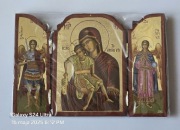 Tryptyk Ikona Grecka Archanioł Michał Gabriel. Meteory. Klasztor Św.Warłama