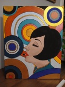 Obrazy namalowane akrylami .