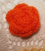 KWIATEK  RÓŻA ciemno-pomarańczowy