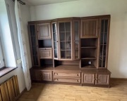 Meblościanka duża zadbana półki szafki szafa brąz orzech