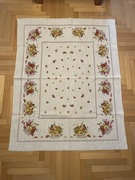 Obrus lniany 115 x 145 cm vintage PRL