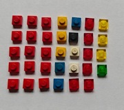 Lego 3024 płytka 1x1 mix - 34 sztuki !