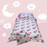 Pościel do łóżeczka róż słonie 4el.