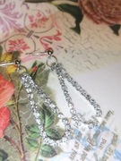 Kolczyki wiszące diamenty srebrne