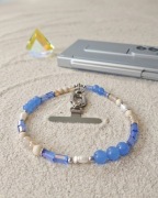 Biżuteryjna smycz do telefonu Perła Barokowa i Topaz AB ,Mattè Prism