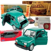 Kolekcja FIAT 126P Modele medale banknot zawieszka ZIELONY UNIKAT