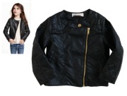 H&M ramoneska SKÓRA eko czarna 128 j NOWA