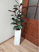 Sztuczne liście, gałązki magnolii w wysokiej donicy- Dekoracja 128 cm 