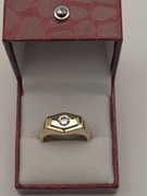 Guild Zloty (580) sygnet z diamentem 9.86g certyfikat