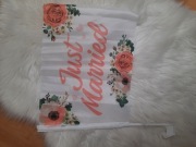 Flaga ślubna na samochód Just Married dekoracja 