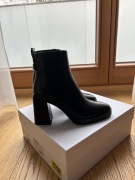 Furla, botki damskie Greta, skórkowe, czarne