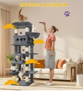 Drapak Duży Dla Kota Legowisko Wieża Drzewko Wysoki 170cm XL ciemnoszary