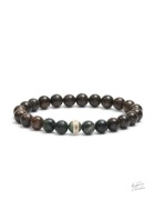 Męska Bransoletka z Kamieni Naturalnych Bronzyt i Agat