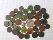 Zestaw starych monet ze srebrem