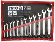 YATO YT-0362 KLUCZE PŁASKO-OCZKOWE 8-24mm ZESTAW 12szt. POKROWIEC