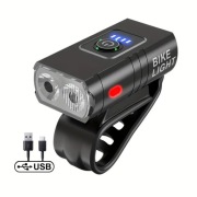 LAMPA ROWEROWA PRZEDNIA 2XLED  MOCNA  WODOODPORNA 6 TRYBÓW ŚWIECENIA