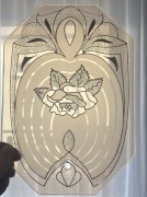 Szyba witraż szkło panele do lampy, vintage prl retro 8 szt rękodzieło