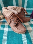 botki buty trzewiki półbuty kozaki koturny z  futerkiem antypoślizgowe