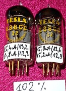 2 x 6922 E88CC Tesla  Gold Gain 102% dla NOS