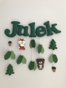 Girlanda literki imię z filcu dekoracja do pokoju 