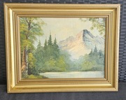 Obrazek ręcznie malowany drewniana rama 