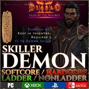 Diablo 2 Resurrected Demon skiller GC SK plain Warlock Runeword Ladder