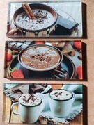 Mozaika szklana prostokąty 4,5x9,8cm nadruk na szkle KUBEK CZEKOLADY