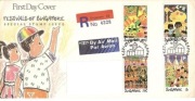Festiwal Młodzieży Mi-583/86 FDC z Singapuru. List lotniczy polecony.