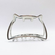 Srebrna klamra do włosów kot