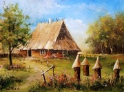 Stara chata - olej na płótnie