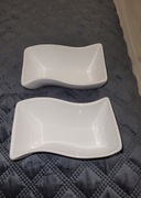Komplet 2 porcelanowych miseczek/salatetek do dipow/przekąsek