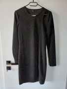 Sinsay, Czarna brokatowa sukienka, nowa, z metką, rozmiar L