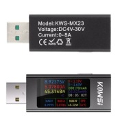 Wielofunkcyjny tester USB KWS-MX23, pomiar mocy