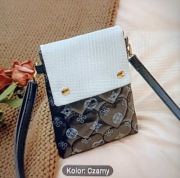 Nowa Modna damską torebką z nadrukiem w kolorze czarnym 