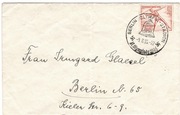 DR, Mi 612, koperta ze znaczkiem i stemplem Berlin Olimpiada, 09.08.1936 r