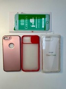 3 Nowe Etui, Case, Obudowa iPhone 7/8 Plus+, szkło ekran