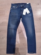 Spodnie jeansy CALVIN KLEIN JEANS Slim granatowe dżinsy męskie nowe 31/32