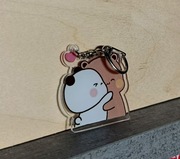 Brelok do kluczy dla par, prezent dla zakochanych akrylowy Bubu & Dudu