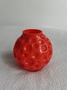 Wazon szklany czerwony(pomarańczowy) art pop