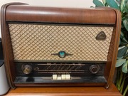 Kolekcjonerskie, unikalne radio lampowe His Master's Voice z gramofonem 