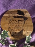 Deska Dekoracyjna Breaking Bad Heisenberg Teak Lakier Akrylowy Rękodzieło
