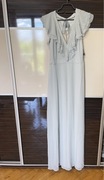 Ładna elegancka suknia długa maxi wieczorowa,niebieska ,r. 38. Na wesele