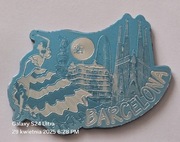 Magnes na lodówkę  Barcelona HISZPANIA Spain(10). DUŻY.