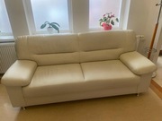 Kanapa biała z ekoskóry